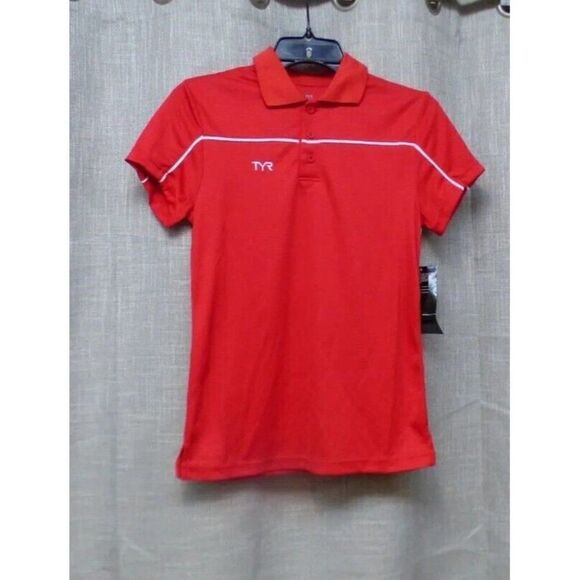 $39.99 TYR ALLIANCE FEMALE TECH POLO, Red, XS - Picture 6 of 10